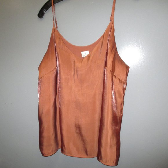 a new day Tops - A New Day Women's Blouse Size XXL Brown Color with Lining Strap Shoulder Blouse